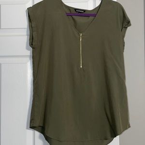 Half Zip Tshirt Blouse